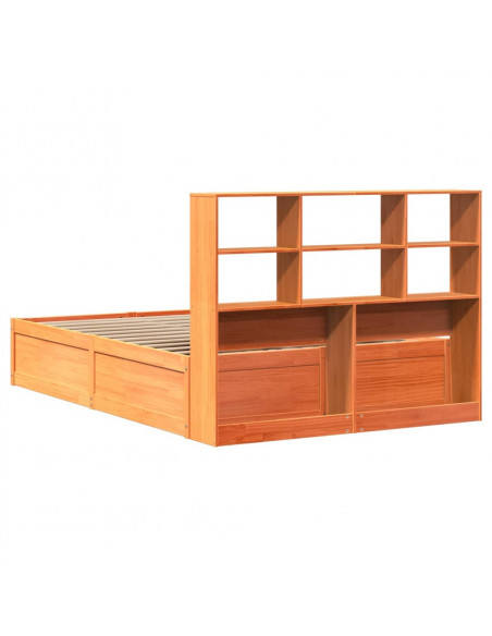 Letto senza Materasso Marrone Cera 140x190 cm in Legno di Pino
