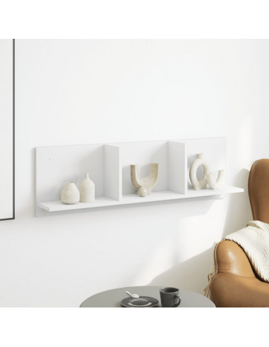 Mobile a Parete 100x16,5x30 cm Bianco in Truciolato