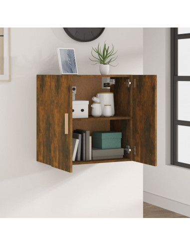 Mobile Pensile Rovere Fumo 60x30x60 cm Legno Multistrato