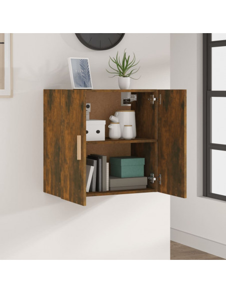 Mobile Pensile Rovere Fumo 60x30x60 cm Legno Multistrato