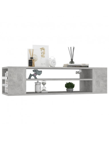 Mobile TV Pensile Grigio Cemento 100x30x26,5 cm Multistrato