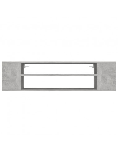 Mobile TV Pensile Grigio Cemento 100x30x26,5 cm Multistrato