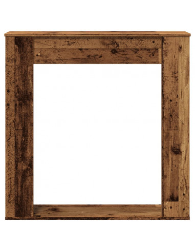 Cornice per Camino Legno Antico 100x20x100 cm in Truciolato