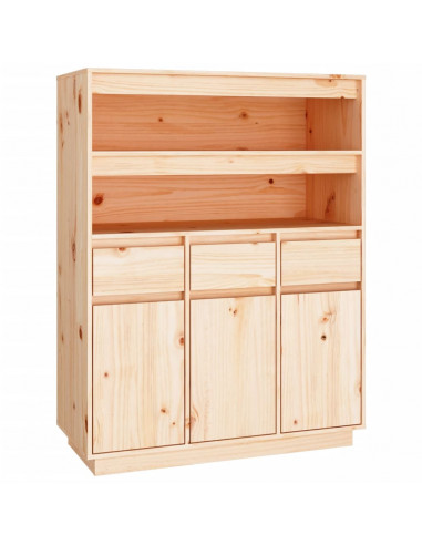 Credenza 89x40x116,5 cm in Legno Massello di Pino