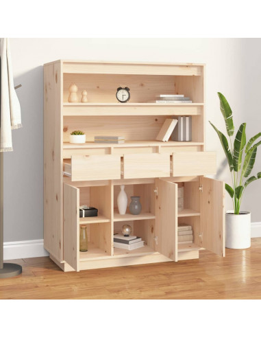 Credenza 89x40x116,5 cm in Legno Massello di Pino