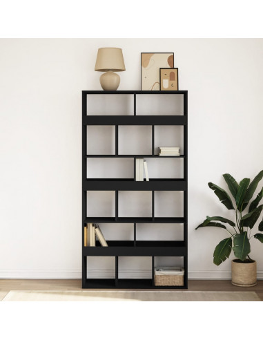 Divisorio Stanza Nero 100x33x187,5 cm in Truciolato