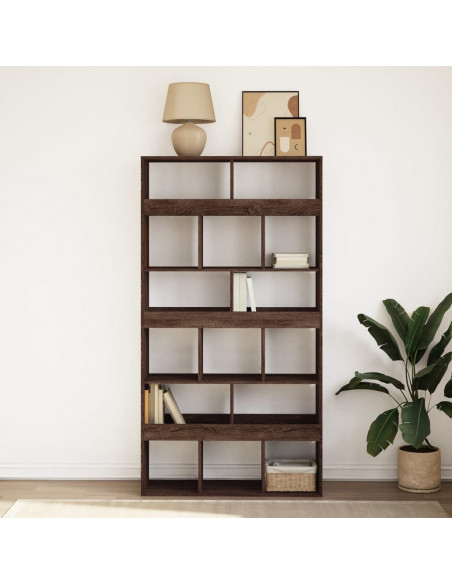 Divisorio Stanza Rovere Marrone 100x33x187,5 cm in Truciolato