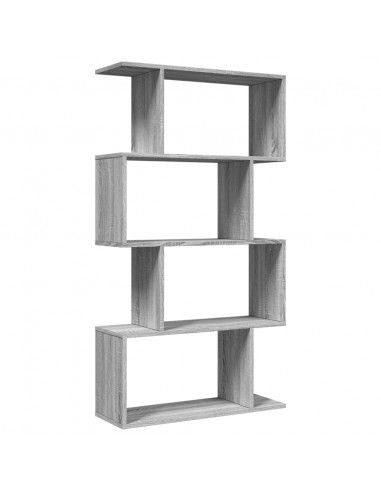 Libreria 4 Ripiani Grigio Sonoma 70x24x129 cm in Truciolato