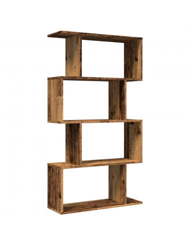 Libreria 4 Ripiani Legno Vecchio 70x24x129 cm in Truciolato