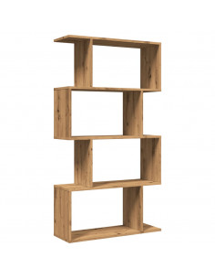 Libreria 4 Ripiani Rovere Artigianale 70x24x129 cm Truciolato 2