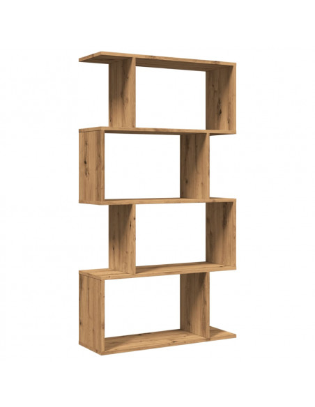 Libreria 4 Ripiani Rovere Artigianale 70x24x129 cm Truciolato