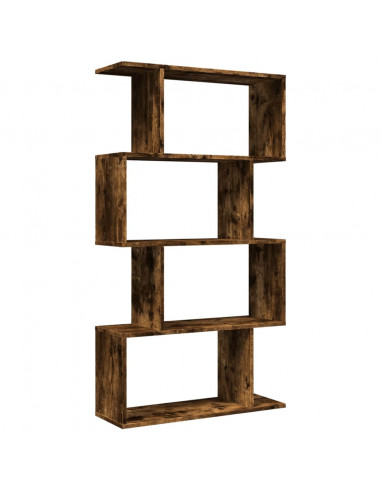 Libreria 4 Ripiani Rovere Fumo 70x24x129 cm in Truciolato