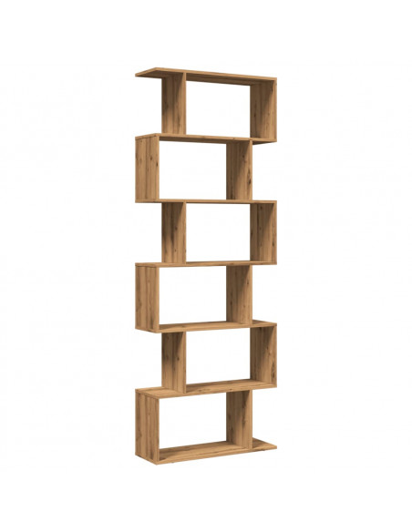Libreria 6 Ripiani Rovere Artigianale 70x24x193 cm Truciolato