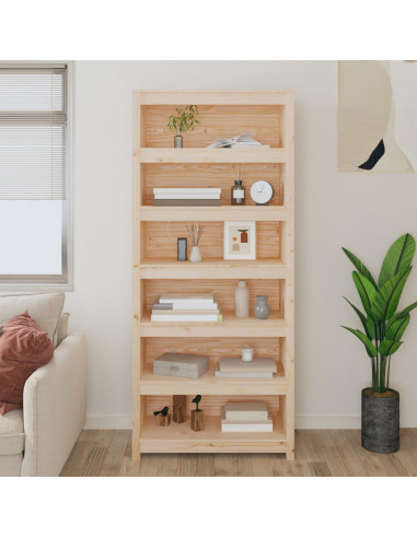 Libreria 80x35x183 cm in Legno Massello di Pino