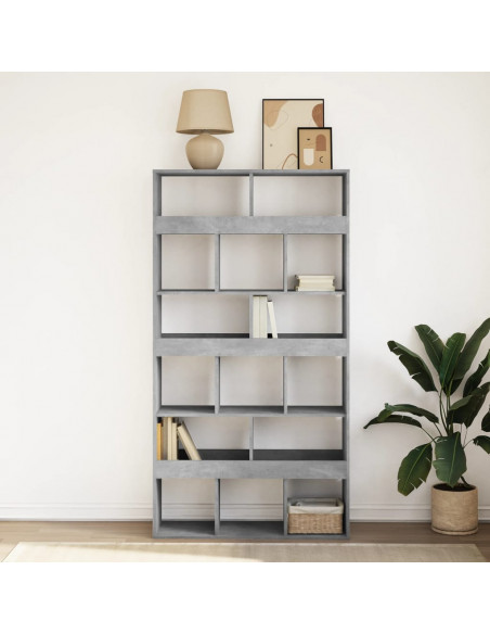 Libreria Grigio Cemento 100x33x187,5 cm in Truciolato