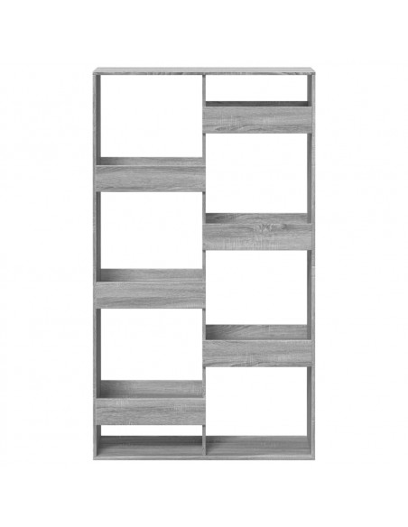 Libreria Grigio Sonoma 100x33x175 cm in Legno Multistrato