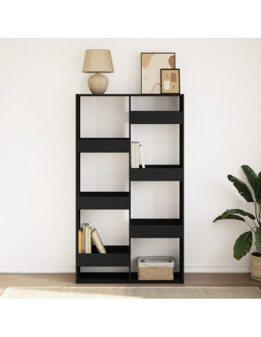 Libreria Nera 100x33x175 cm in Legno Multistrato