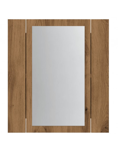 Mobile Bagno Specchio LED Rovere 40x12x45 cm Multistrato