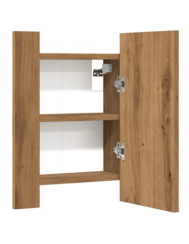 Mobile Bagno Specchio LED Rovere 40x12x45 cm Multistrato