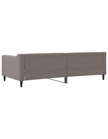 Letto da Giorno Tortora 100x200 cm in Tessuto