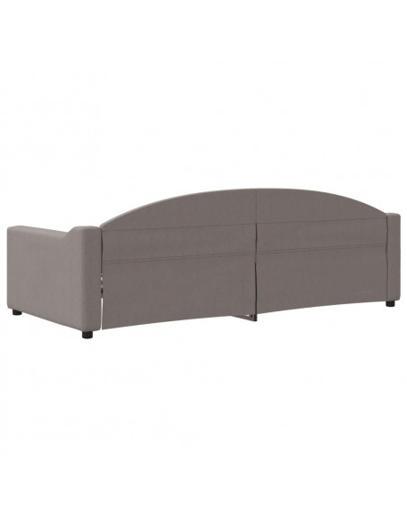 Letto da Giorno Tortora 90x200 cm in Tessuto