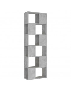 Libreria/Divisorio Grigio Cemento 60x24x186 cm in Truciolato 2