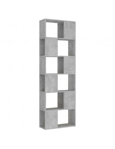 Libreria/Divisorio Grigio Cemento 60x24x186 cm in Truciolato