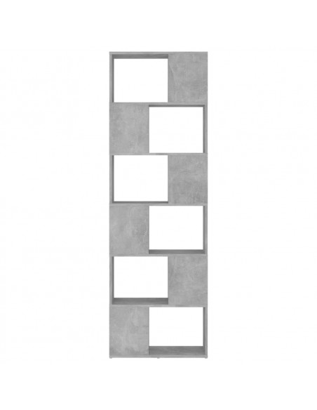 Libreria/Divisorio Grigio Cemento 60x24x186 cm in Truciolato