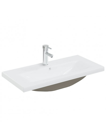 Mobile Bagno e Lavabo Integrato Grigio Sonoma Legno Multistrato
