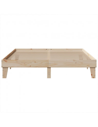 Letto senza Materasso 200x200 cm in Legno Massello di Pino