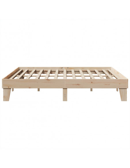 Letto senza Materasso 200x200 cm in Legno Massello di Pino