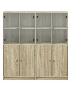Libreria Ante Rovere Sonoma 136x37x142 cm in Legno Multistrato 2