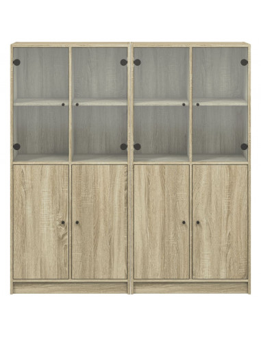 Libreria Ante Rovere Sonoma 136x37x142 cm in Legno Multistrato