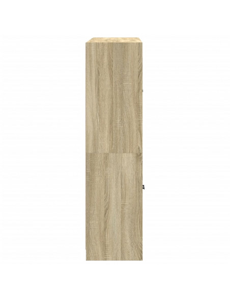 Libreria Ante Rovere Sonoma 136x37x142 cm in Legno Multistrato