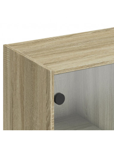 Libreria Ante Rovere Sonoma 136x37x142 cm in Legno Multistrato