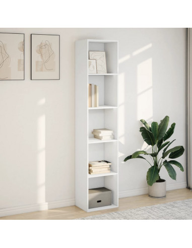 Libreria Bianca 40x30x189 cm in Legno Multistrato