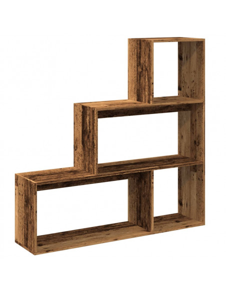 Libreria Divisorio 3Ripiani Legno Antico 123x29x123 Truciolato
