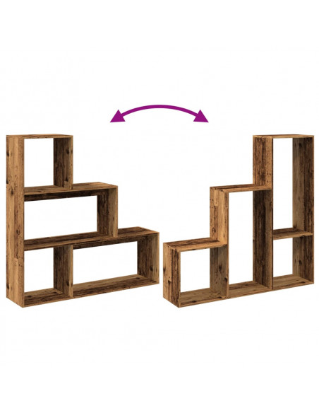 Libreria Divisorio 3Ripiani Legno Antico 123x29x123 Truciolato