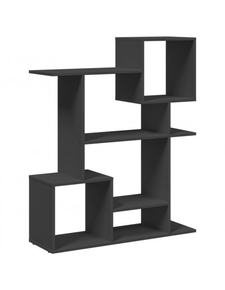 Libreria Divisorio Nera 92x29x112 cm in Truciolato