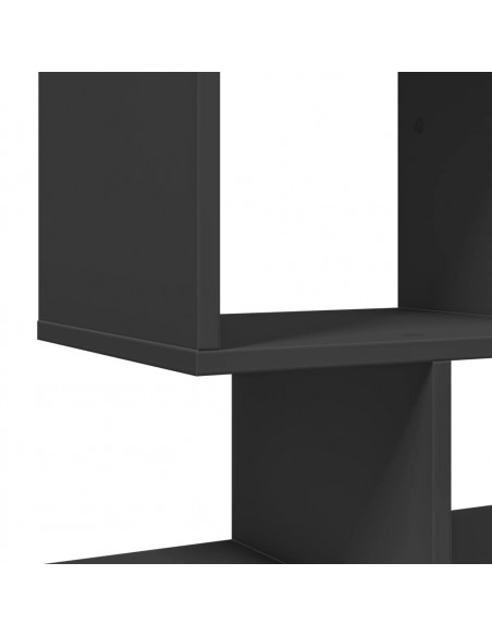 Libreria Divisorio Nera 92x29x112 cm in Truciolato