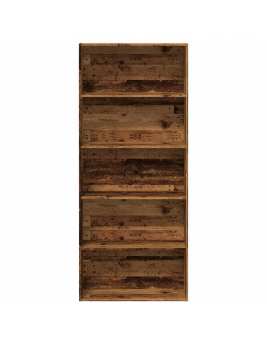 Libreria Legno Antico 80x30x189 cm in Legno Multistrato