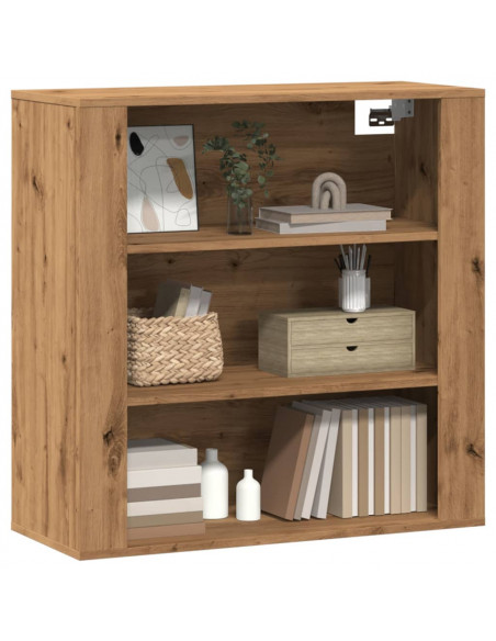 Mobile a Parete Rovere Artigianale 80x33x80cm Legno Multistrato