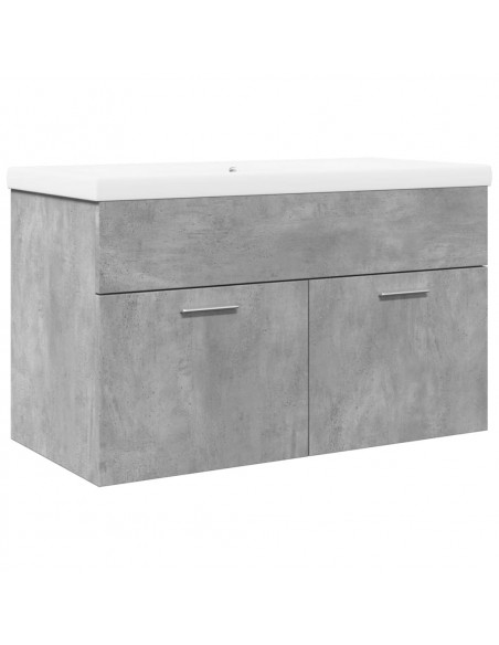 Mobile da Bagno con Lavabo Integrato Grigio Cemento
