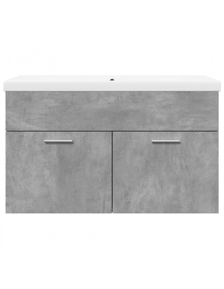 Mobile da Bagno con Lavabo Integrato Grigio Cemento