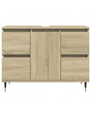 Mobile da Bagno Rovere Sonoma 80x33x60 cm in Legno Multistrato