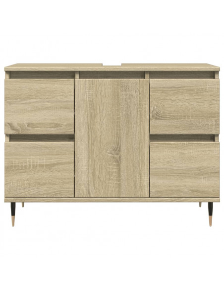 Mobile da Bagno Rovere Sonoma 80x33x60 cm in Legno Multistrato