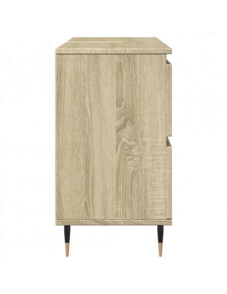 Mobile da Bagno Rovere Sonoma 80x33x60 cm in Legno Multistrato