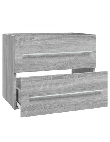 Mobile Lavabo Grigio Sonoma 60x38,5x48 cm in Legno Multistrato