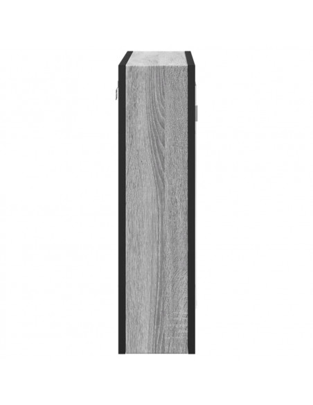 Mobile Specchio da Bagno Grigio Sonoma 60x16x60 cm Multistrato