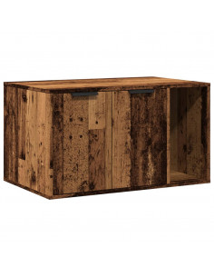 Recinto Lettiera Gatti Legno Vecchio 80x50x45 cm in Truciolato